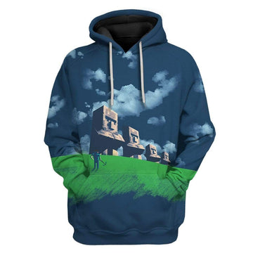 Minecraft Easter Moai Custom T-Shirts Hoodies Apparel HD-AT0602203 3D Custom Fleece Hoodies Hoodie S 