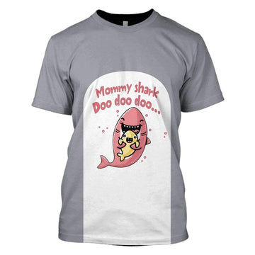 Gearhumans MOMMY SHARK Custom T-shirt - Hoodies Apparel