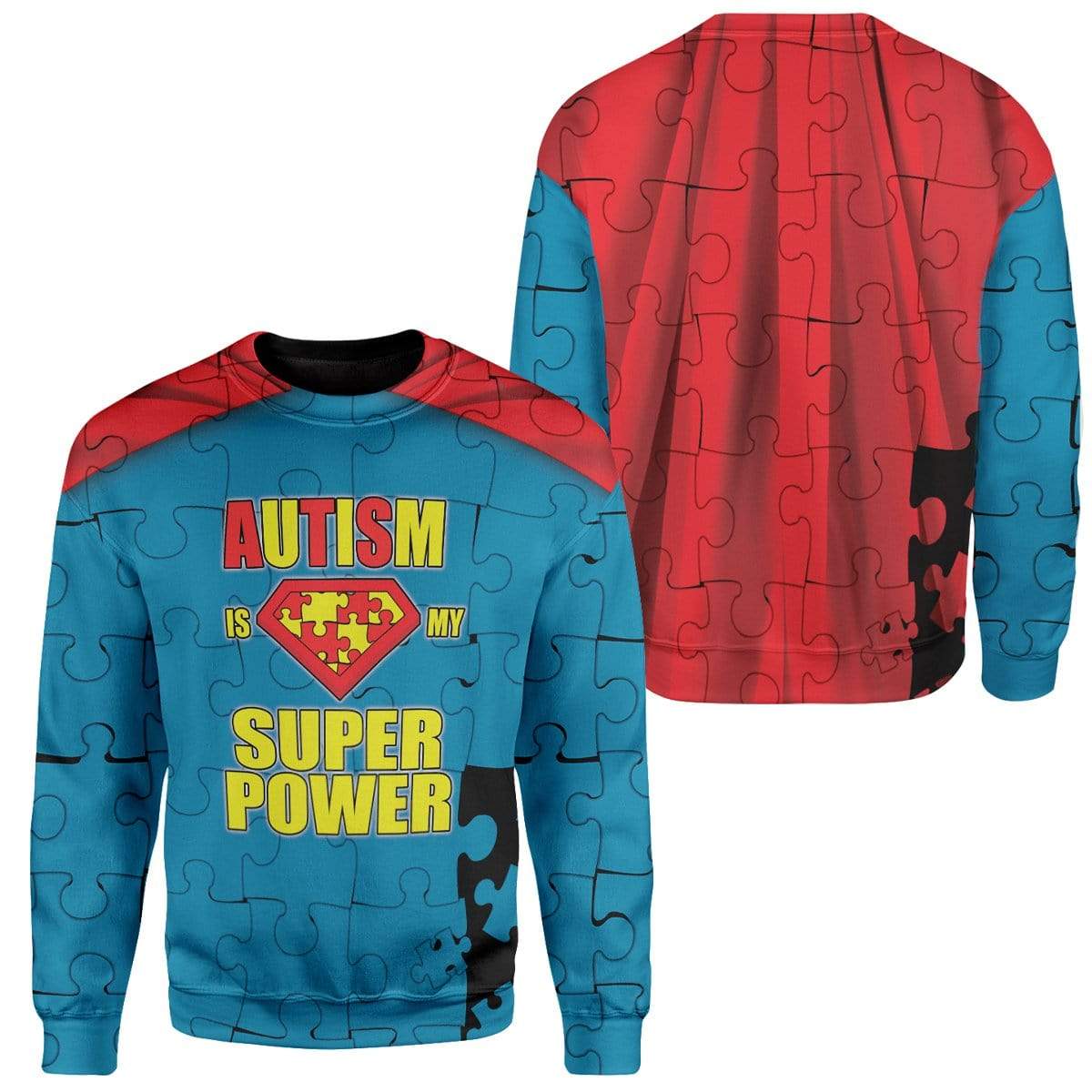 My Superpower Autism Custom T-Shirts Hoodie Apparel HD-TA0502206 3D Custom Fleece Hoodies 