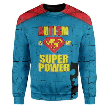 Gearhumans My Superpower Autism Custom T-Shirts Hoodie Apparel