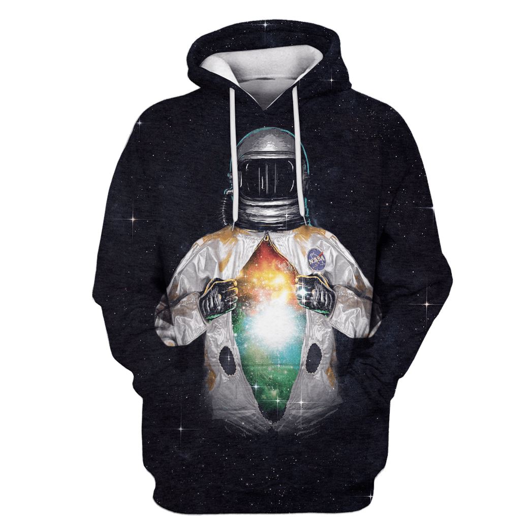 NASA Astronaut Custom T-shirt - Hoodies Apparel GH110303 3D Custom Fleece Hoodies Hoodie S 