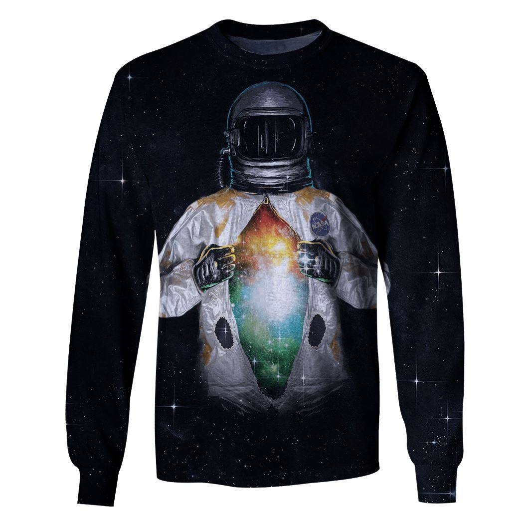 NASA Astronaut Custom T-shirt - Hoodies Apparel GH110303 3D Custom Fleece Hoodies Long Sleeve S 