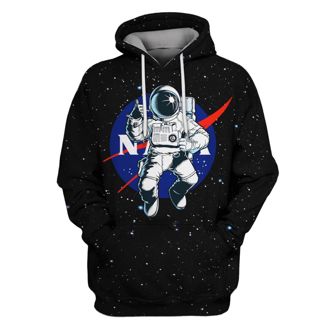 nasa Astronaut in the space Custom T-shirt - Hoodies Apparel HD-GH110319 3D Custom Fleece Hoodies Hoodie S 