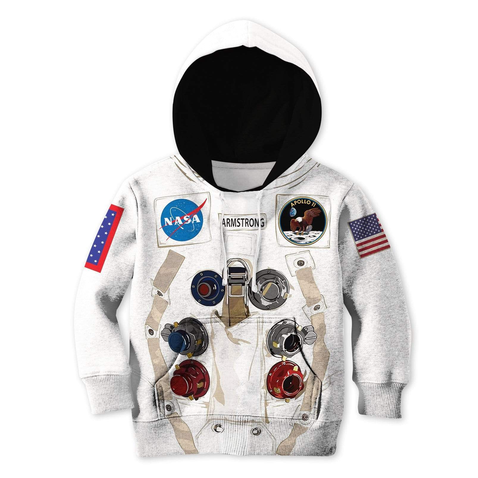 Nasa astronaut Kid Custom Hoodies T-shirt Apparel HD-GH20365K kid 3D apparel Kid Hoodie 2XS 