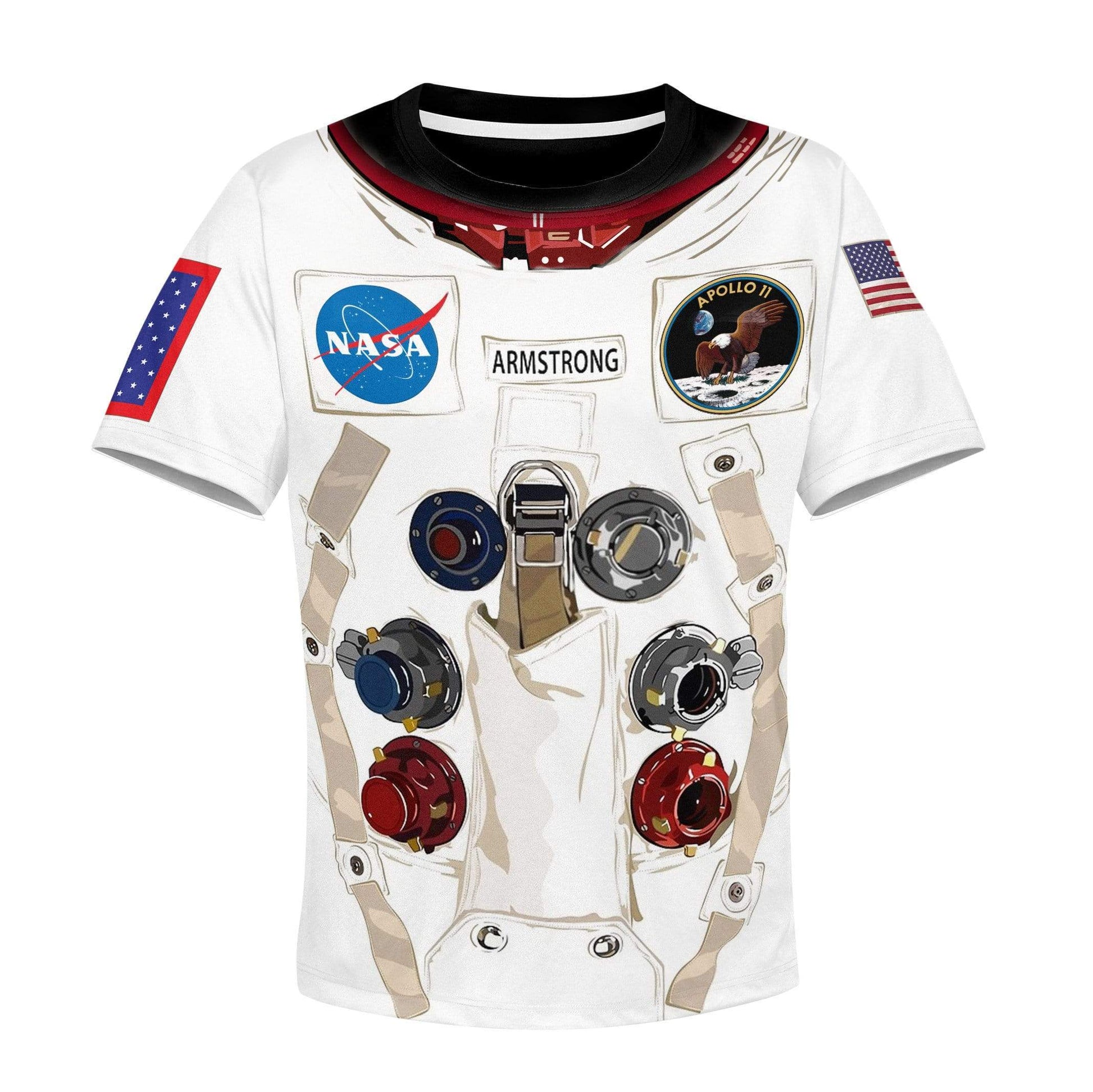 Nasa astronaut Kid Custom Hoodies T-shirt Apparel HD-GH20365K kid 3D apparel Kid T-Shirt 3XS 