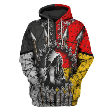 Native American Custom T-shirt - Hoodies Apparel HD-GH110782 3D Custom Fleece Hoodies Hoodie S 