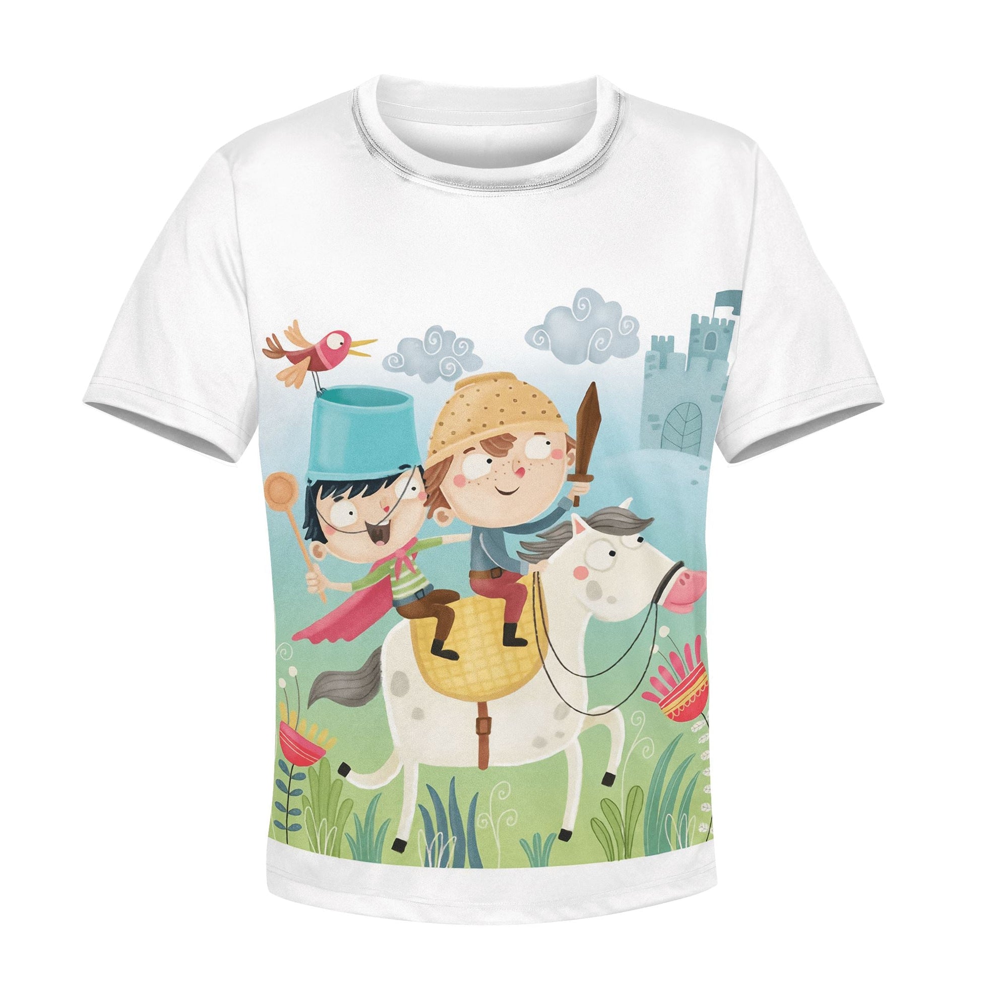 Naughty Boys Riding Horse Custom Hoodies T-shirt Apparel HD-PET110303K kid 3D apparel Kid T-Shirt XS 
