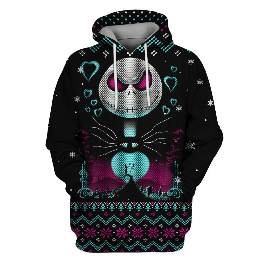 Nightmare Before Christmas: Night Of Love Custom T-shirt - Hoodies Apparel HD-MV110623 3D Custom Fleece Hoodies Hoodie S 