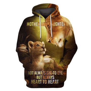 not always eye to eye but always heart to heart Hoodies - T-Shirts Apparel PET110176 3D Custom Fleece Hoodies Hoodie S 