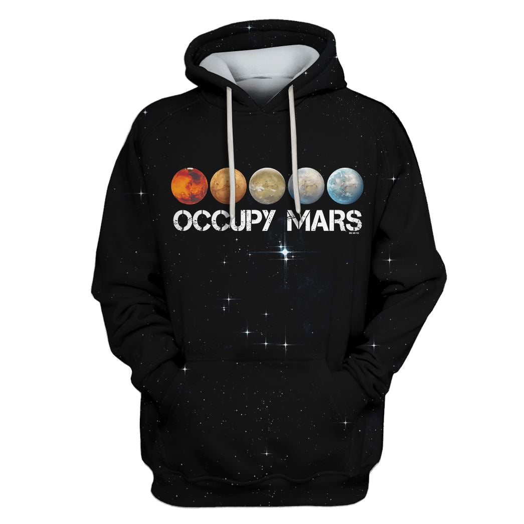 Occupy Mars Custom T-shirt - Hoodies Apparel HD-GH110496 3D Custom Fleece Hoodies Hoodie S 