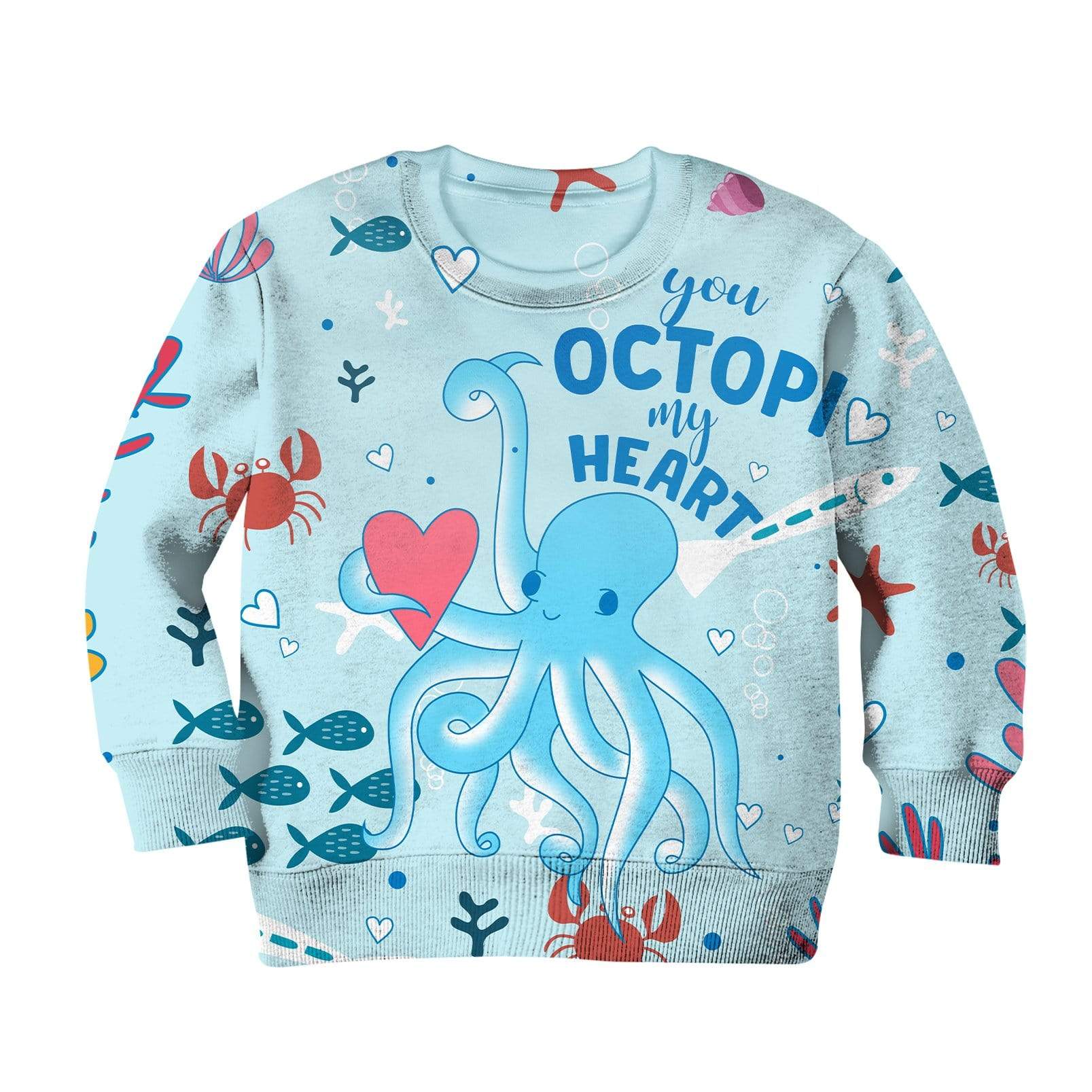 Octopi Kid Custom Hoodies T-shirt Apparel HD-GH1106109K kid 3D apparel Kid Sweatshirt S/6-8 