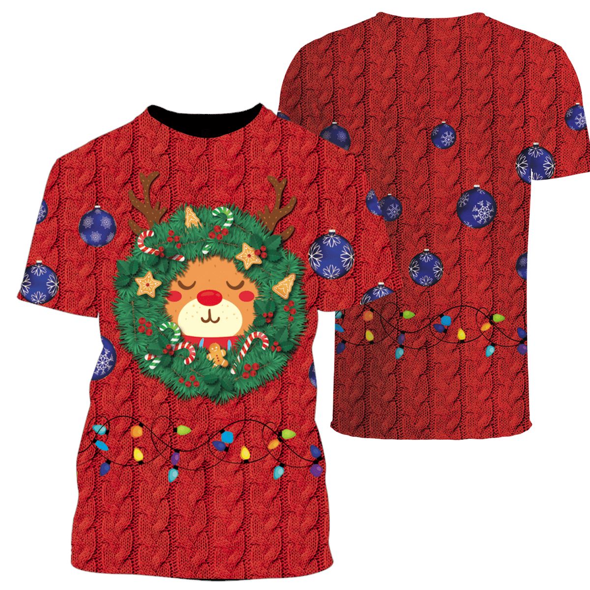 ON REINDEER CHRISTMAS DAY Custom T-shirt - Hoodies Apparel HD-UGL110181 3D Custom Fleece Hoodies 