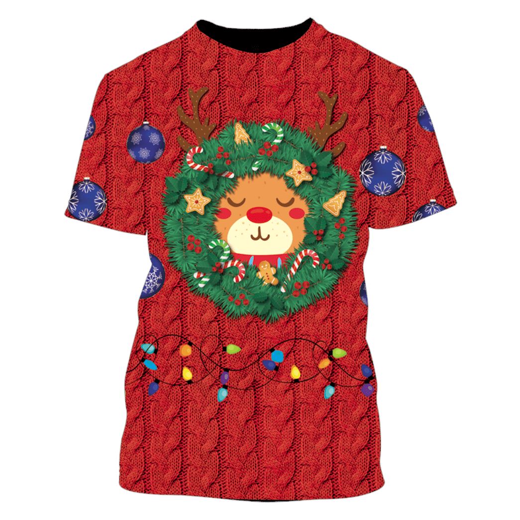 ON REINDEER CHRISTMAS DAY Custom T-shirt - Hoodies Apparel HD-UGL110181 3D Custom Fleece Hoodies T-Shirt S 