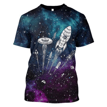 Outer space Custom T-shirt - Hoodies Apparel GH110399 3D Custom Fleece Hoodies T-Shirt S 