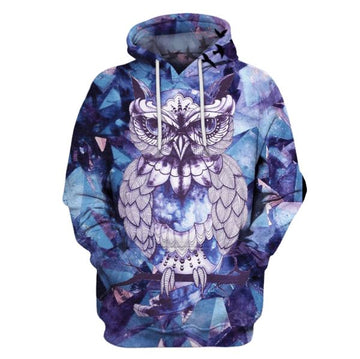 Owl Hoodies - T-Shirt Apparel HL101160 3D Custom Fleece Hoodies Hoodie S 