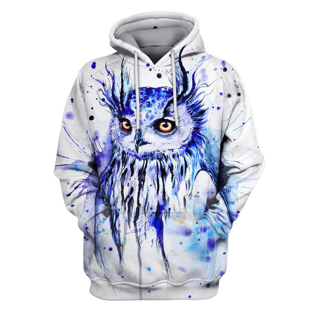 Owl Hoodies - T-Shirts Apparel WL110119 3D Custom Fleece Hoodies Hoodie S 