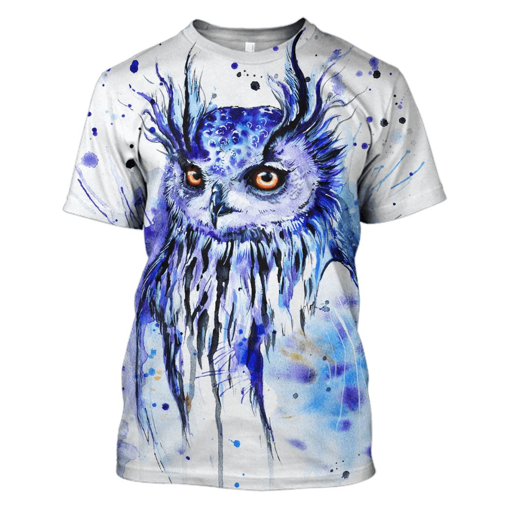 Owl Hoodies - T-Shirts Apparel WL110119 3D Custom Fleece Hoodies T-Shirt S 