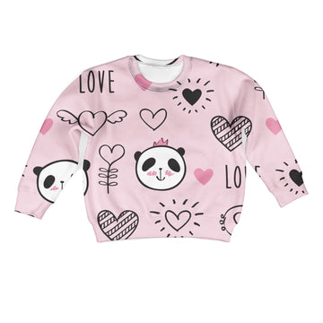 Gearhumans Panda In Love Custom Hoodies T-shirt Apparel