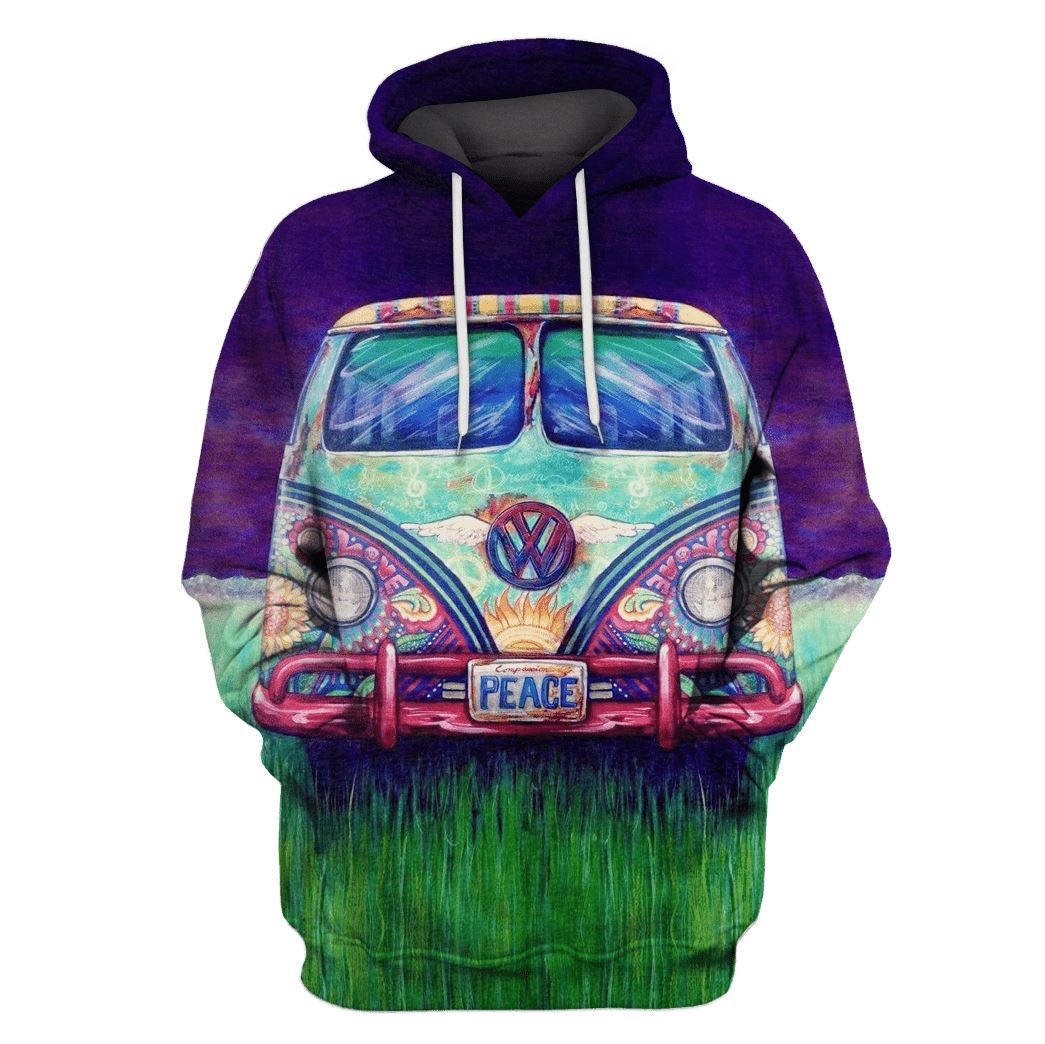 Peace Car Hoodies - T-Shirts Apparel HP110134 3D Custom Fleece Hoodies Hoodie S 