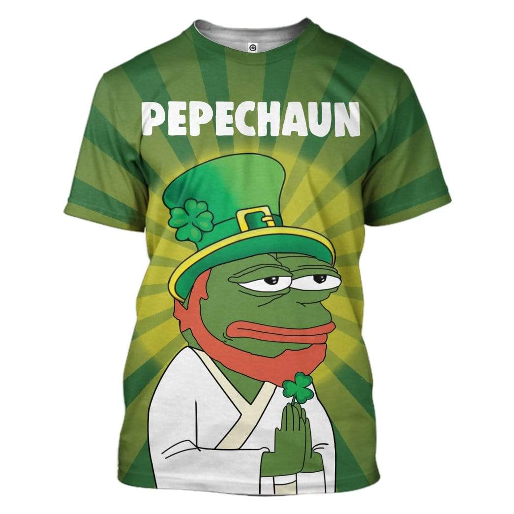 Pepechaun St Patrick's Day Custom T-Shirts Hoodies Apparel HD-TA3001204 3D Custom Fleece Hoodies T-Shirt S 