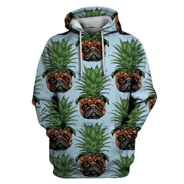 Gearhumans Pineapple Pug Custom T-shirt - Hoodies Apparel