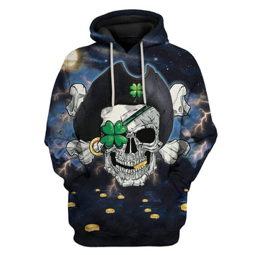 Pirate St Patrick's Day Custom T-Shirts Hoodies Apparel HD-TA0102206 3D Custom Fleece Hoodies Hoodie S 