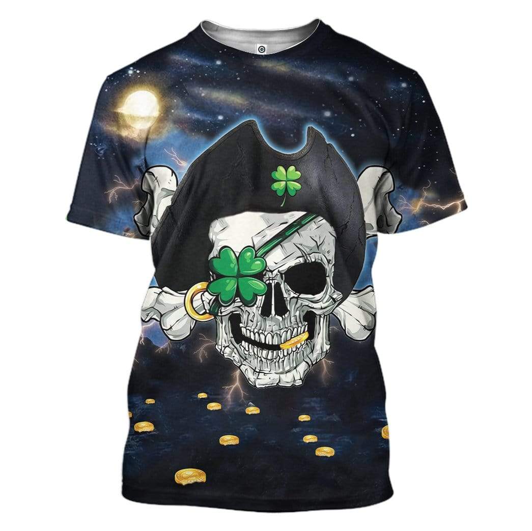 Pirate St Patrick's Day Custom T-Shirts Hoodies Apparel HD-TA0102206 3D Custom Fleece Hoodies T-Shirt S 