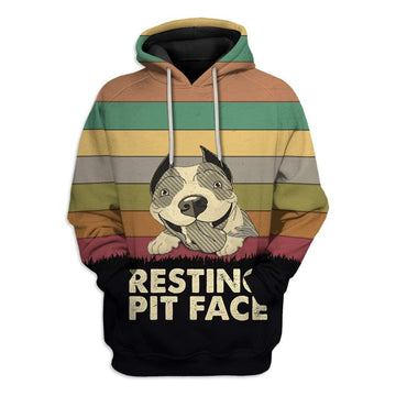 Gearhumans Pitbull Resting Pit Face Custom T-Shirts Hoodies Apparel