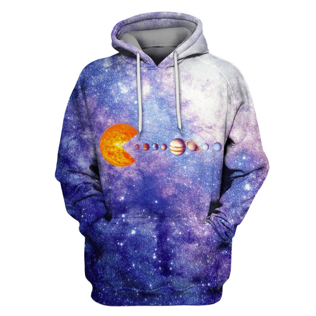 Planets in the solar system Custom T-shirt - Hoodies Apparel GH110390 3D Custom Fleece Hoodies Hoodie S 