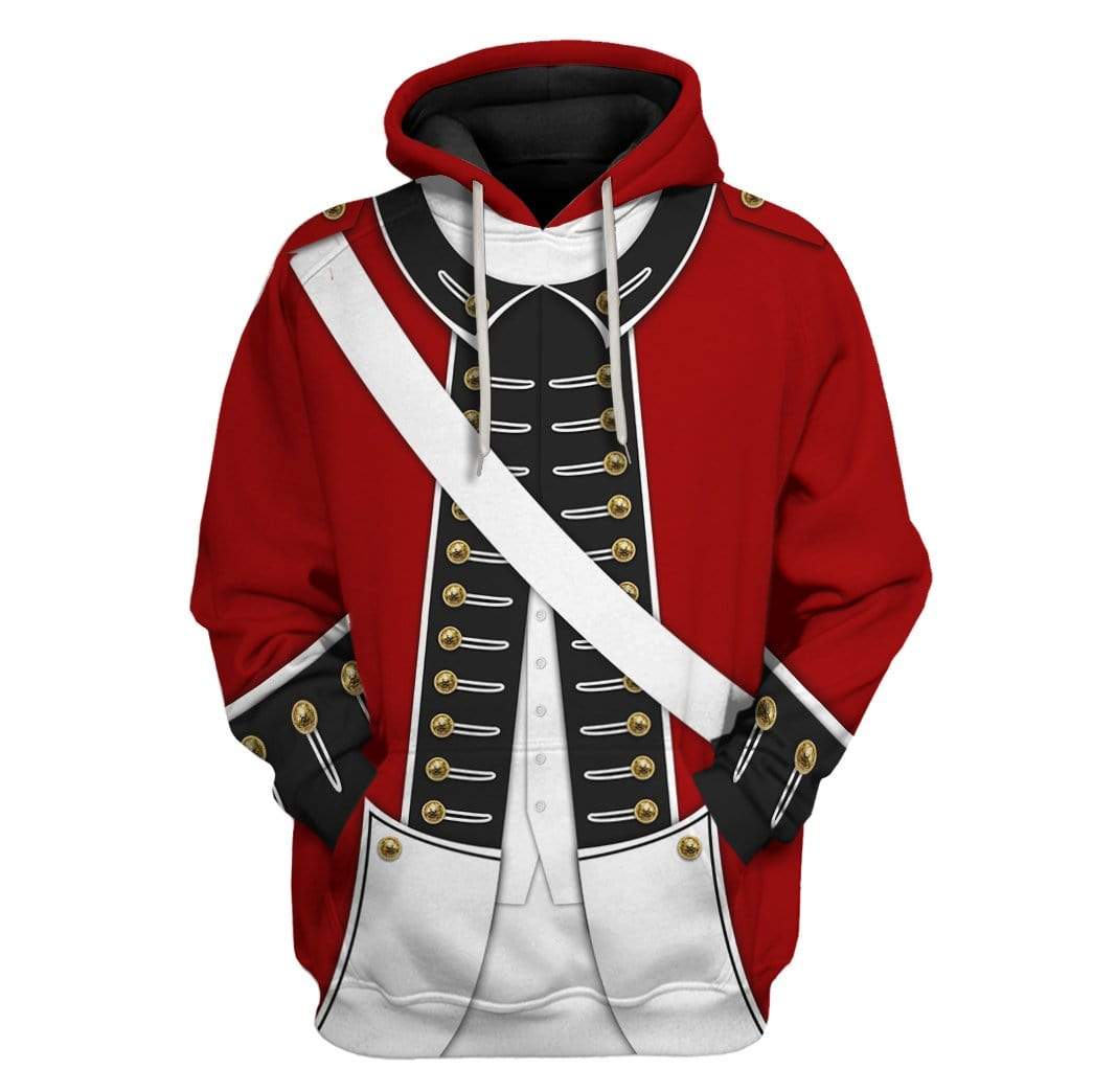 Revolutionary War Uniform Custom T-shirt - Hoodies Apparel H110502 3D Custom Fleece Hoodies Hoodie S 