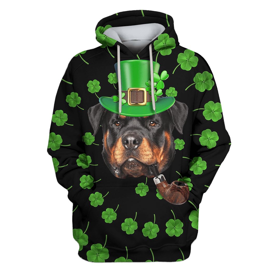 Rottweiler Custom T-shirt - Hoodies Apparel HD-PET110441 3D Custom Fleece Hoodies Hoodie S 