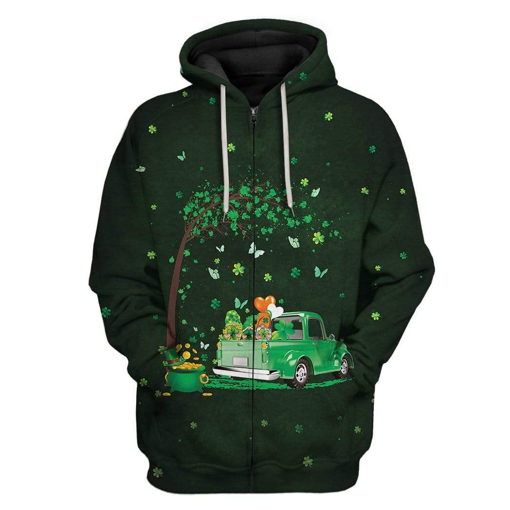 Saint Patrick Day Gnomes Custom T-Shirts Hoodies Apparel HD-DT1601202 3D Custom Fleece Hoodies Zip Hoodie S 