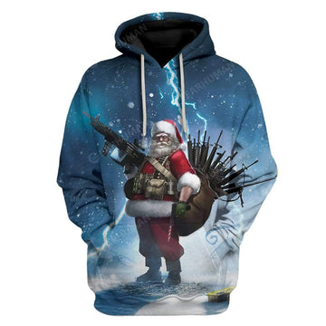 Santa Custom T-shirt - Hoodies Apparel HD-AT12111915 3D Custom Fleece Hoodies Hoodie S 