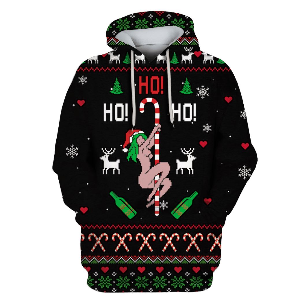 Sexy Dancer On Christmas Custom T-shirt - Hoodies Apparel HD-UGL110204 3D Custom Fleece Hoodies Hoodie S 