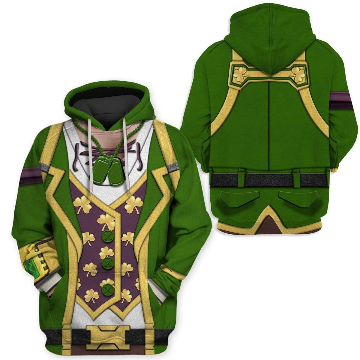 Sgt. Green Clover In Fortnite Custom T-shirt - Hoodies Apparel HD-GH20026 3D Custom Fleece Hoodies 