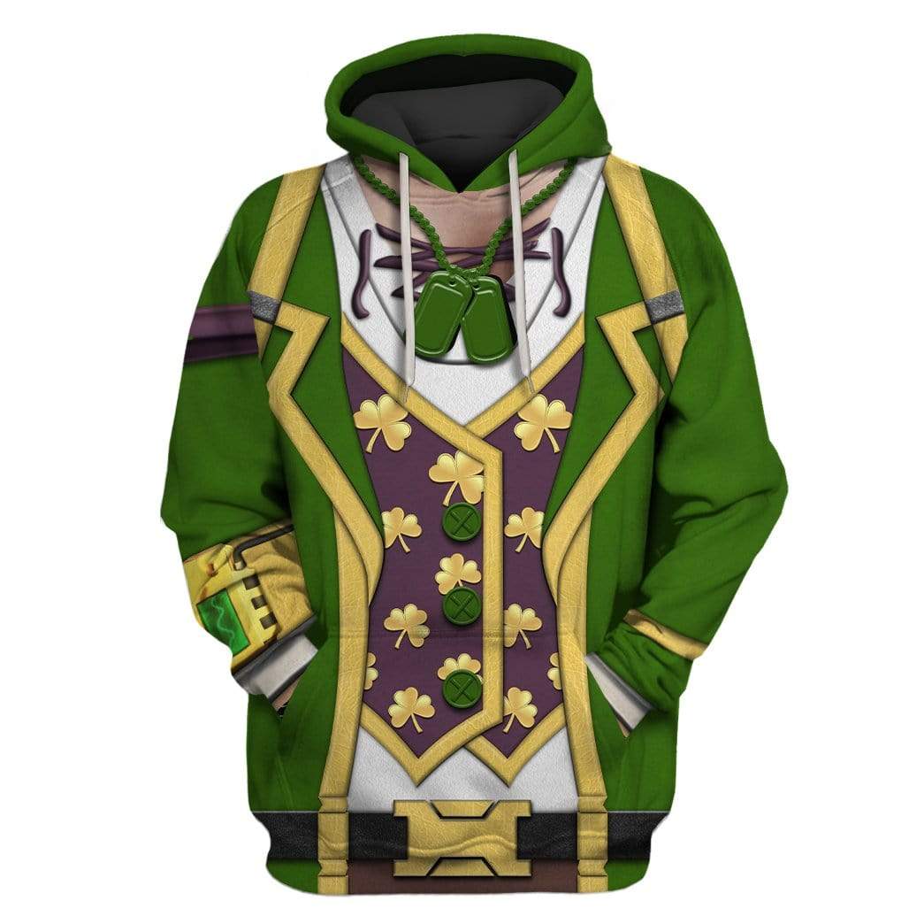 Sgt. Green Clover In Fortnite Custom T-shirt - Hoodies Apparel HD-GH20026 3D Custom Fleece Hoodies Hoodie S 