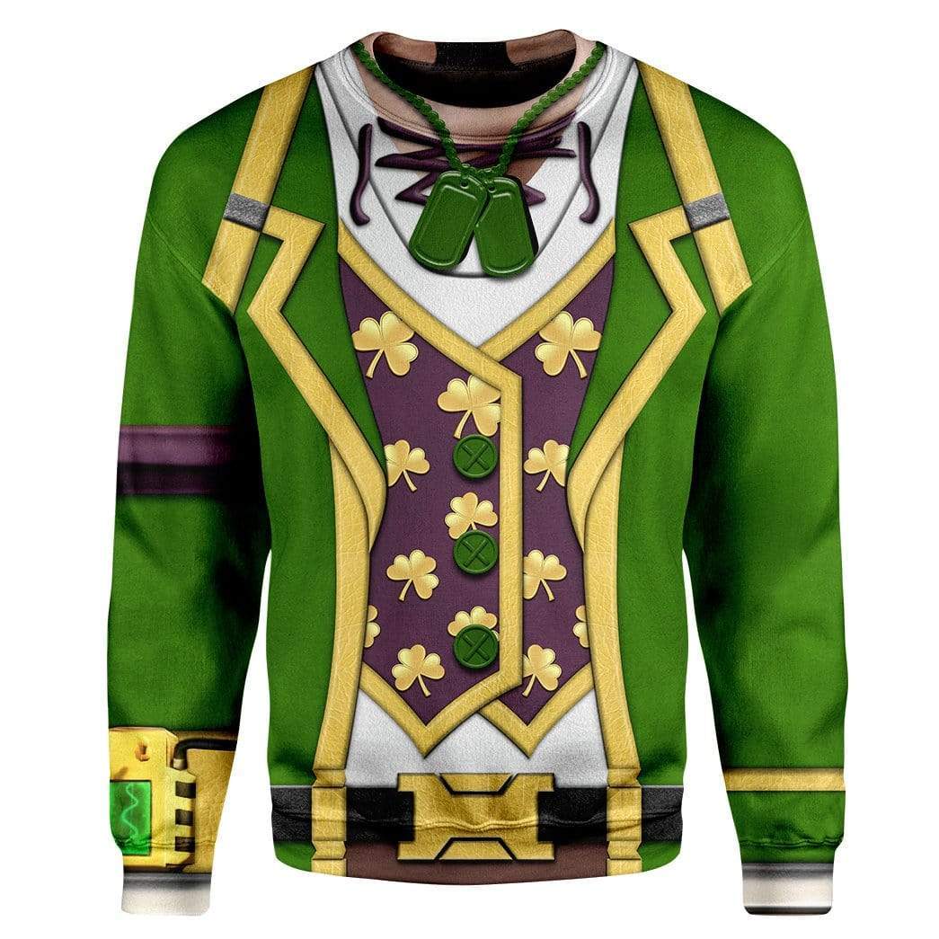 Sgt. Green Clover In Fortnite Custom T-shirt - Hoodies Apparel HD-GH20026 3D Custom Fleece Hoodies Long Sleeve S 