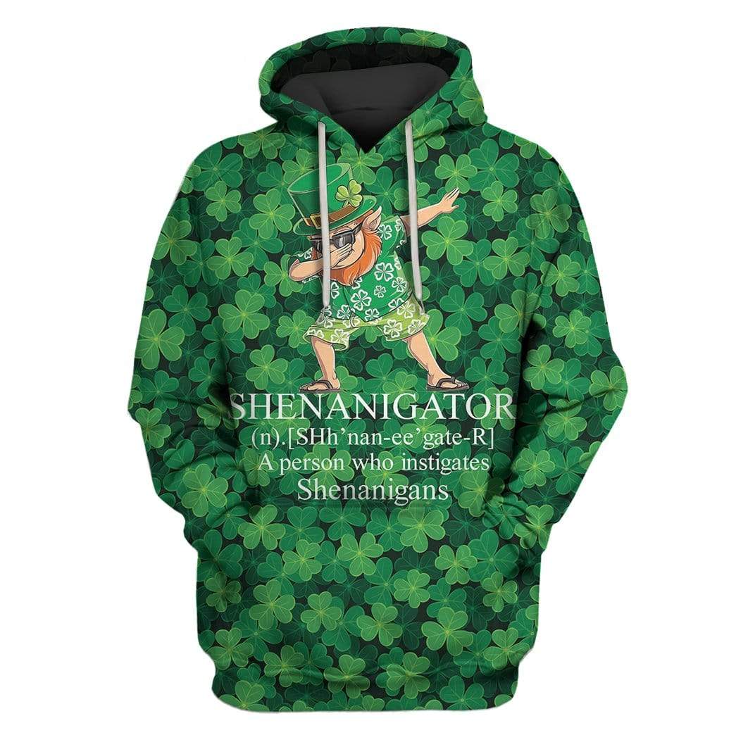 shenanigator St. Patrick's Day Custom T-shirt - Hoodies Apparel HD-GH110669 3D Custom Fleece Hoodies Hoodie S 