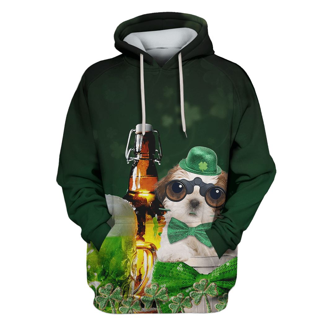 Shih Tzu Custom T-shirt - Hoodies Apparel HD-PET110453 3D Custom Fleece Hoodies Hoodie S 