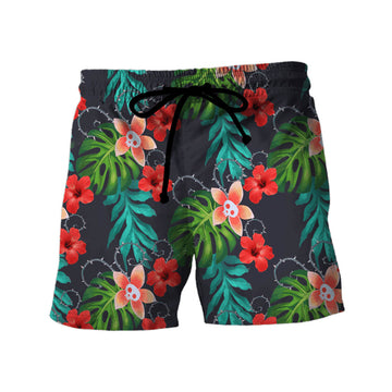 Gearhumans 3D Dracula Hotel Transylvania Hawaii Shorts