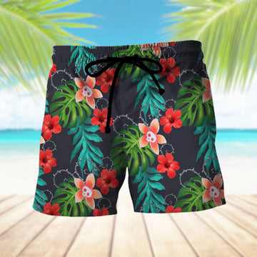 Gearhumans 3D Dracula Hotel Transylvania Hawaii Shorts