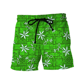 Gearhumans 3D ELV PRL Green Hawaii Shorts