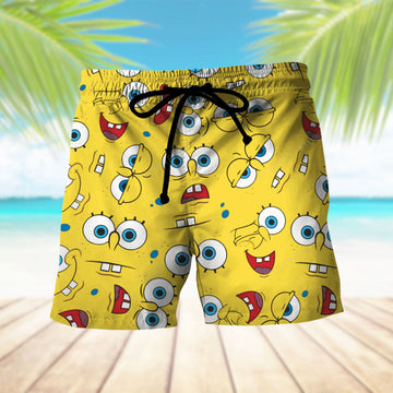 Gearhumans 3D Spongebob Squarepants Hawaii Shorts