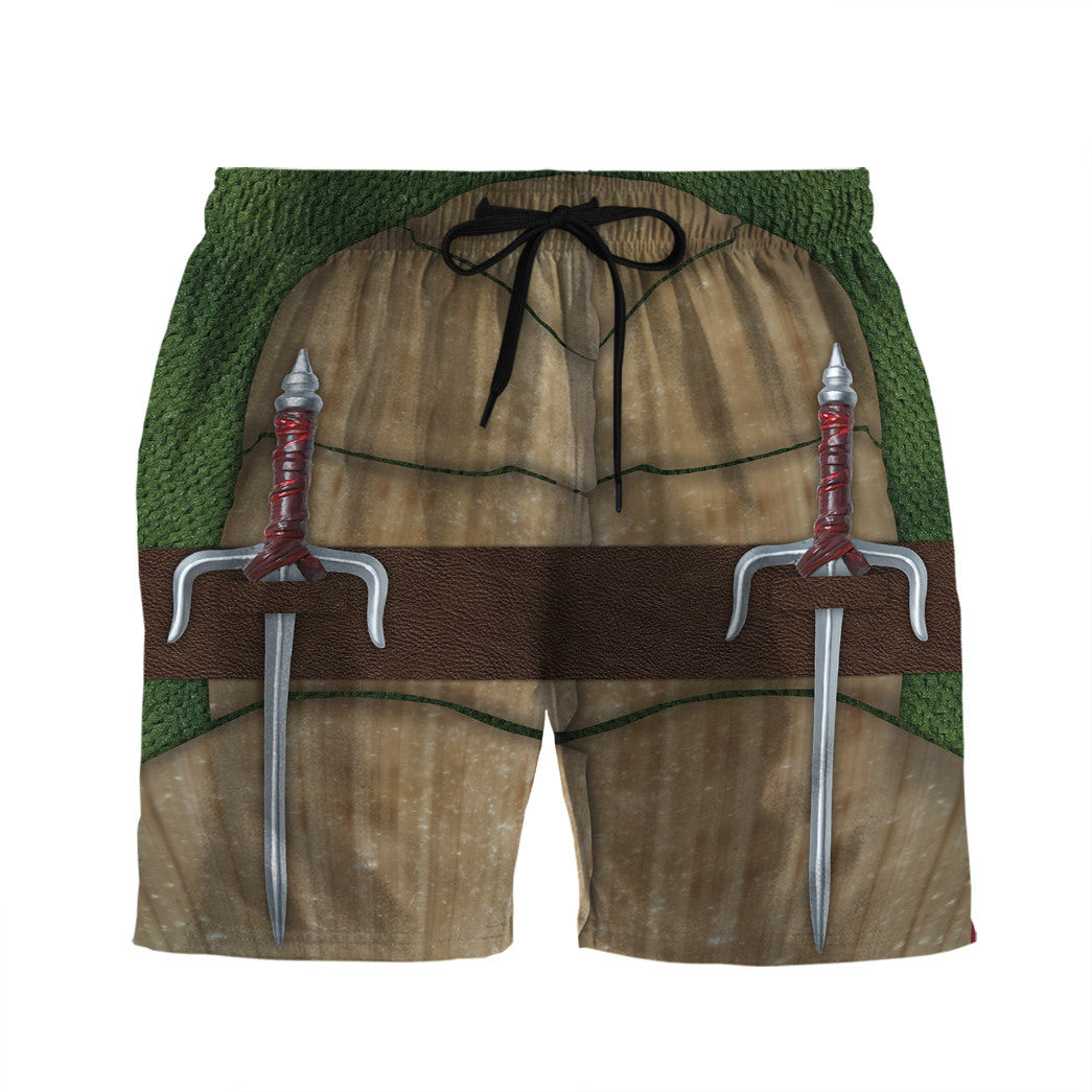 Gearhumans 3D Raphael Raph TMNT Hawaii Shorts