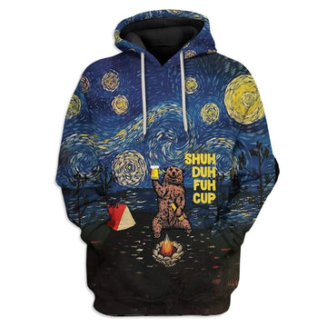 Shuh Duh Fuh Cup Starry Night Camping Custom T-Shirts Hoodies Apparel CP-DT0802205 3D Custom Fleece Hoodies Hoodie S 