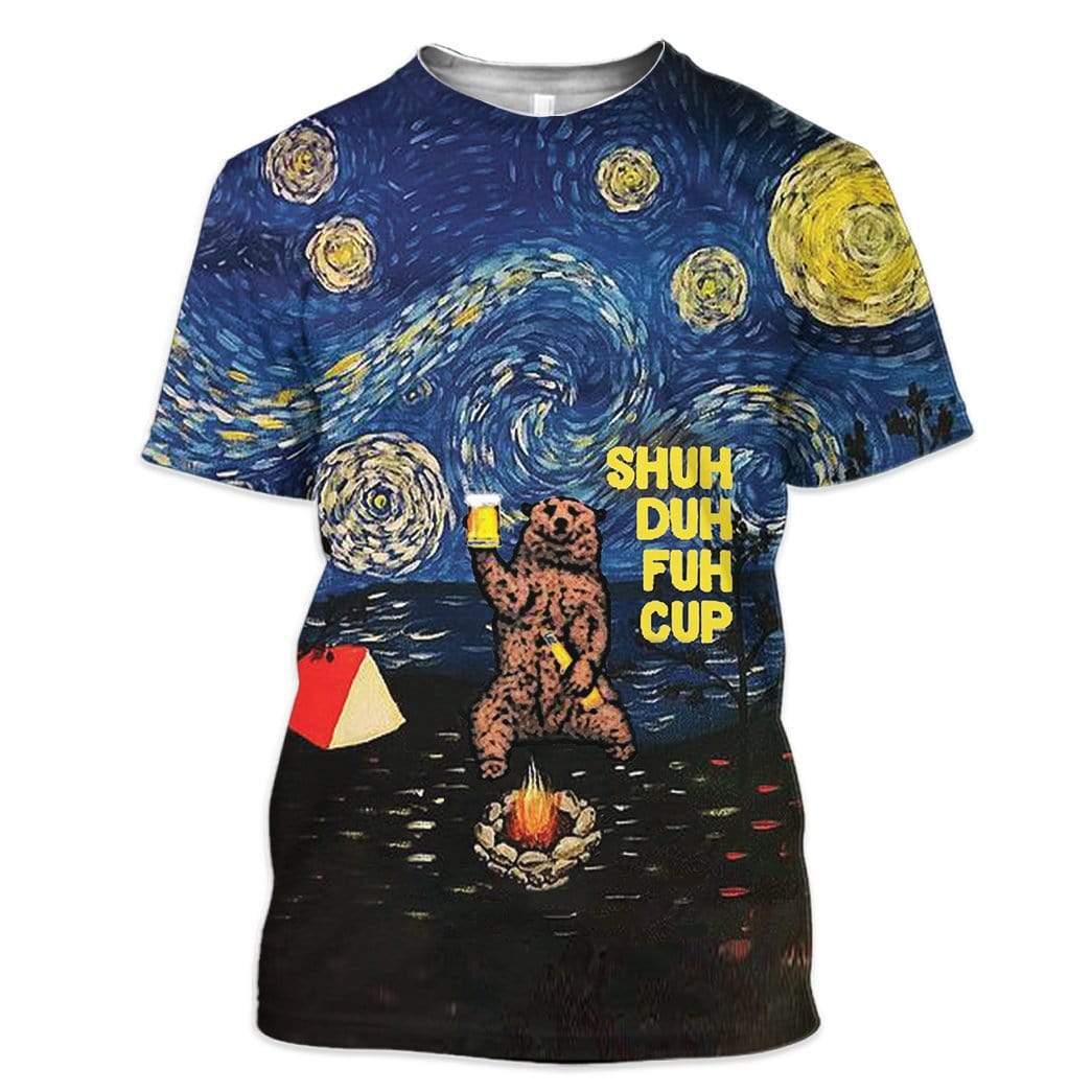 Shuh Duh Fuh Cup Starry Night Camping Custom T-Shirts Hoodies Apparel CP-DT0802205 3D Custom Fleece Hoodies T-Shirt S 
