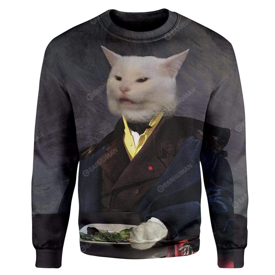 Sir Yelling Cat Custom T-Shirts Hoodies Apparel HD-TA2611193 3D Custom Fleece Hoodies Long Sleeve S 