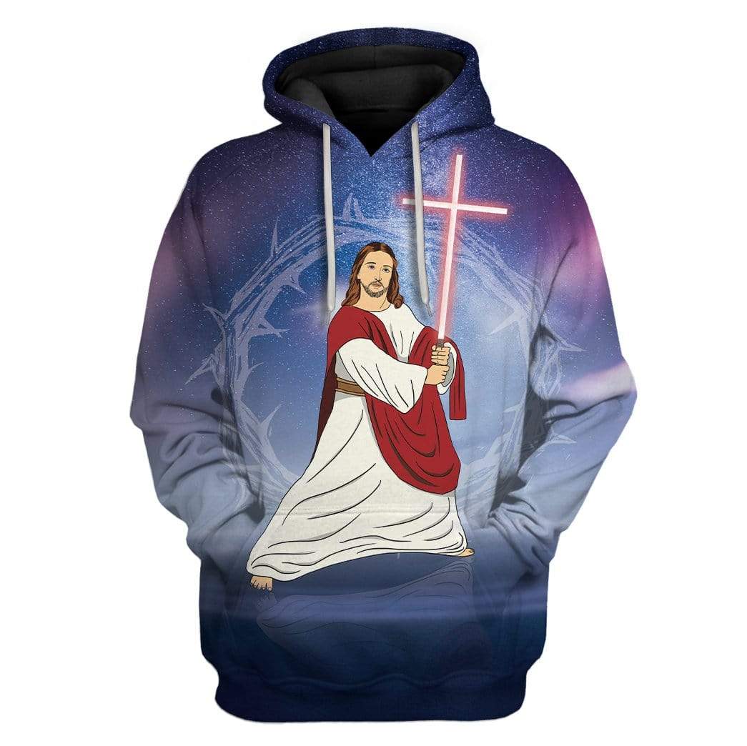 Sky Jesus In Galaxy Custom T-Shirts Hoodies Apparel JE-TA1912194 3D Custom Fleece Hoodies Hoodie S 