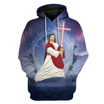 Gearhumans Sky Jesus In Galaxy Custom T-Shirts Hoodies Apparel