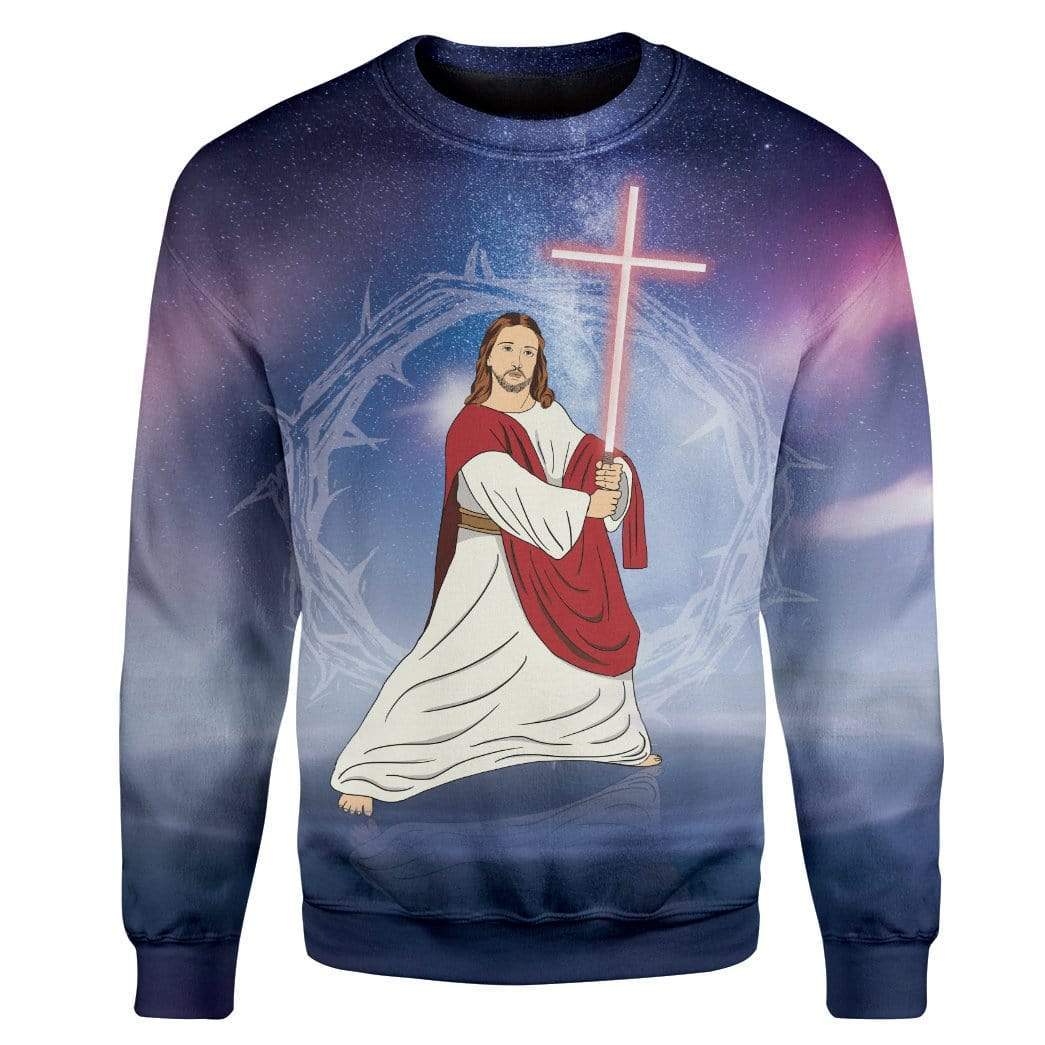 Sky Jesus In Galaxy Custom T-Shirts Hoodies Apparel JE-TA1912194 3D Custom Fleece Hoodies Long Sleeve S 